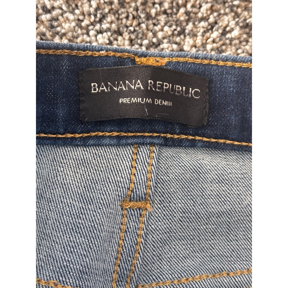 Banana Republic Mid-Rise Skinny Jeans Dark Wash Premium Denim Size‎ 28 - Picture 4 of 10